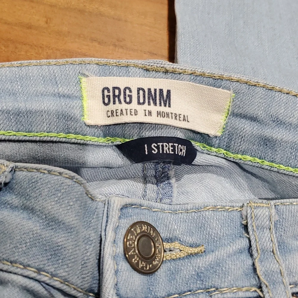 GARAGE Y2K Vintage Low Rise Stretch Denim Jeggings In Light Wash - Picture 15 of 16